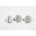 Rugged Ridge 11420.05 Climate Control Knob Set; 3 Piece; Billet Aluminum w/Blue Indicators; Push On; - Truck Part Superstore