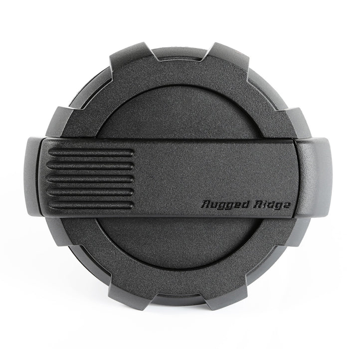 Rugged Ridge 11425.12 Elite Fuel Door; Black; Non-Locking; - Truck Part Superstore
