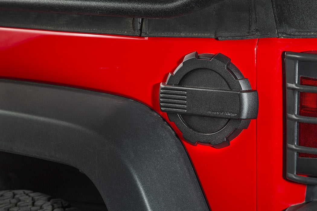 Rugged Ridge 11425.12 Elite Fuel Door; Black; Non-Locking; - Truck Part Superstore