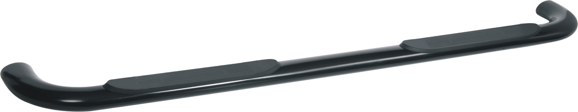 TrailFX 1150540073 3 Inch Round Bent Pwdr Ctd Black Steel Plastic End Caps Rocker Panel Mount - Truck Part Superstore
