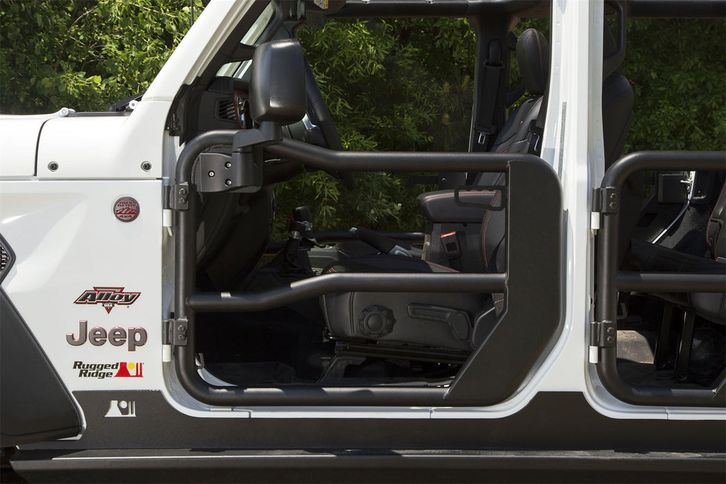 Rugged Ridge 11509.15 Tube Door Kit; Front; w/Mirrors; Textured Black; - Truck Part Superstore