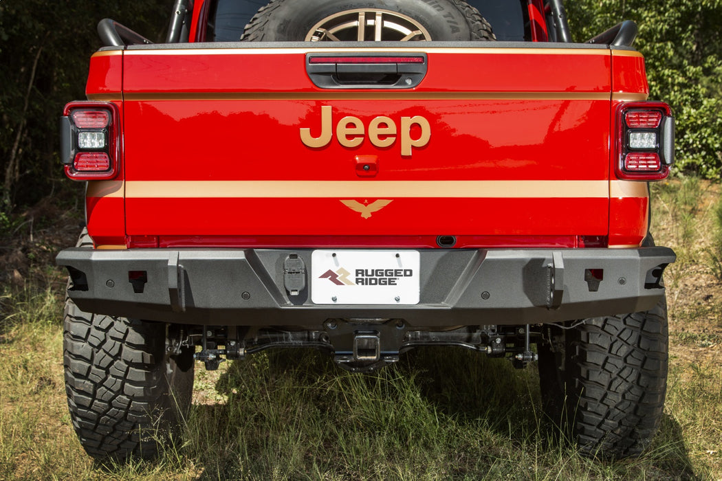 Rugged Ridge 11540.37 Heavy Duty Rear Bumper; - Truck Part Superstore