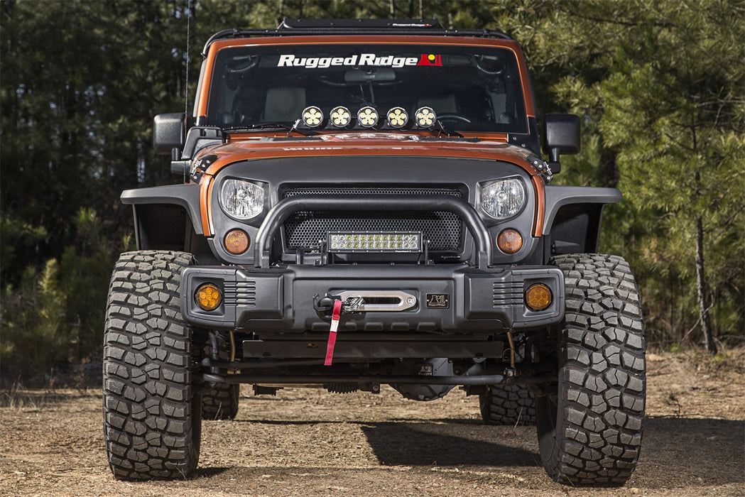 Rugged Ridge 11544.05 Spartacus Stubby Bumper; Black; Front; - Truck Part Superstore