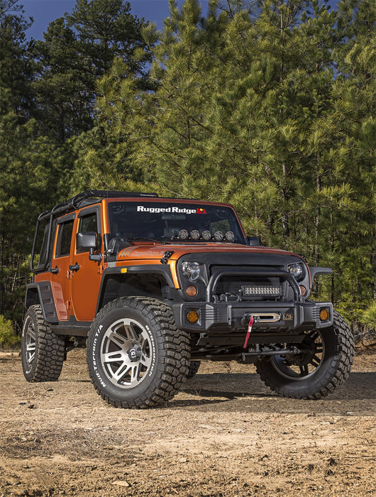 Rugged Ridge 11544.05 Spartacus Stubby Bumper; Black; Front; - Truck Part Superstore