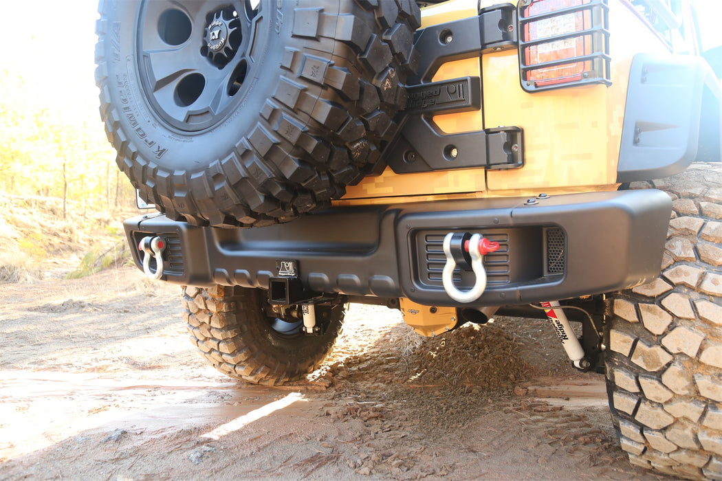 Rugged Ridge 11544.51 Spartacus Rear Bumper; Satin Black Stamped Steel; - Truck Part Superstore