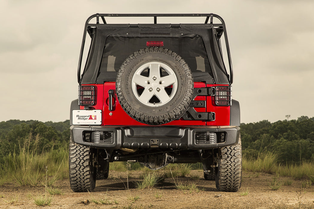 Rugged Ridge 11544.51 Spartacus Rear Bumper; Satin Black Stamped Steel; - Truck Part Superstore
