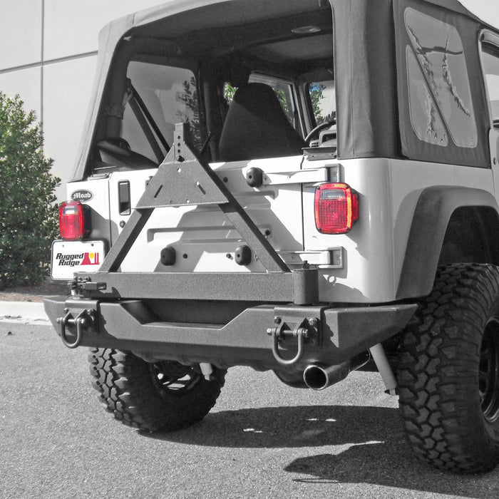 Rugged Ridge 11546.42 Xtreme Heavy Duty Tire Carrier Rear; Add On For Xtreme Heavy Duty Rear Bumper; - Truck Part Superstore