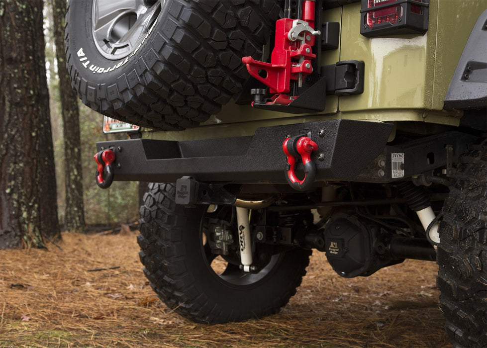 Rugged Ridge 11548.21 Spartan Rear Bumper; Steel; Body Width; - Truck Part Superstore