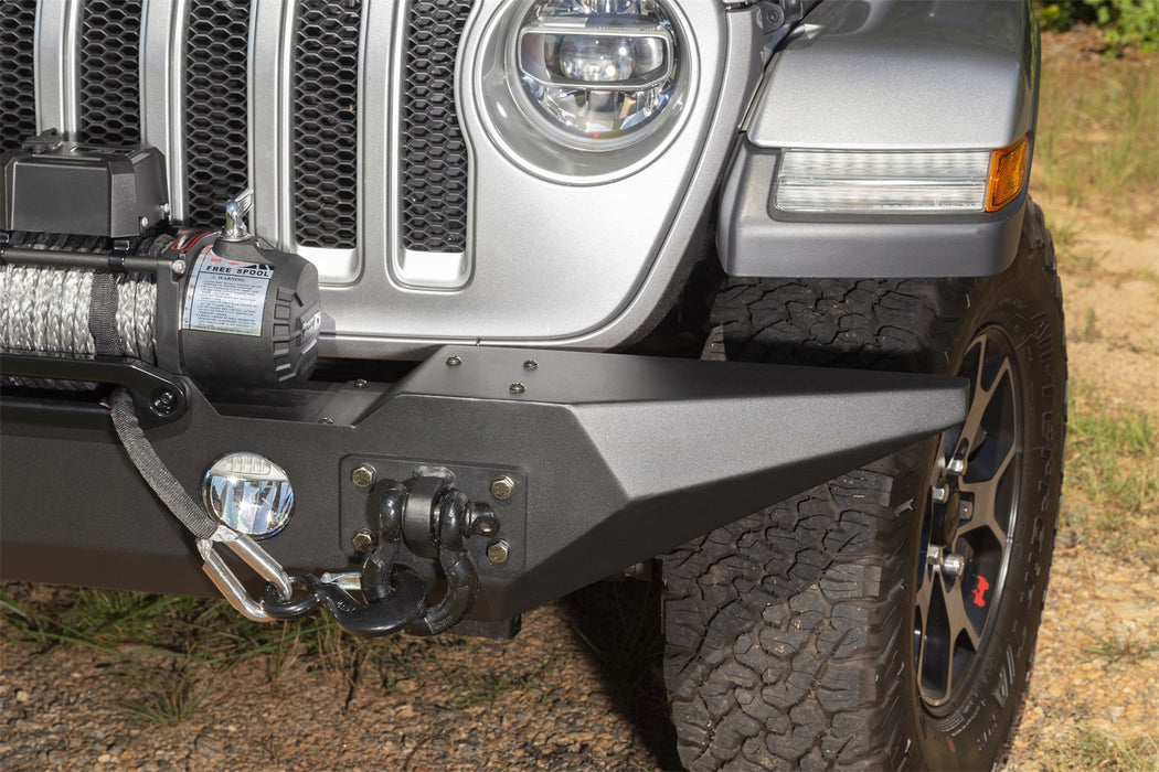 Rugged Ridge 11548.43 Spartan Front Bumper; Steel; w/o Overrider; Standard Ends; - Truck Part Superstore