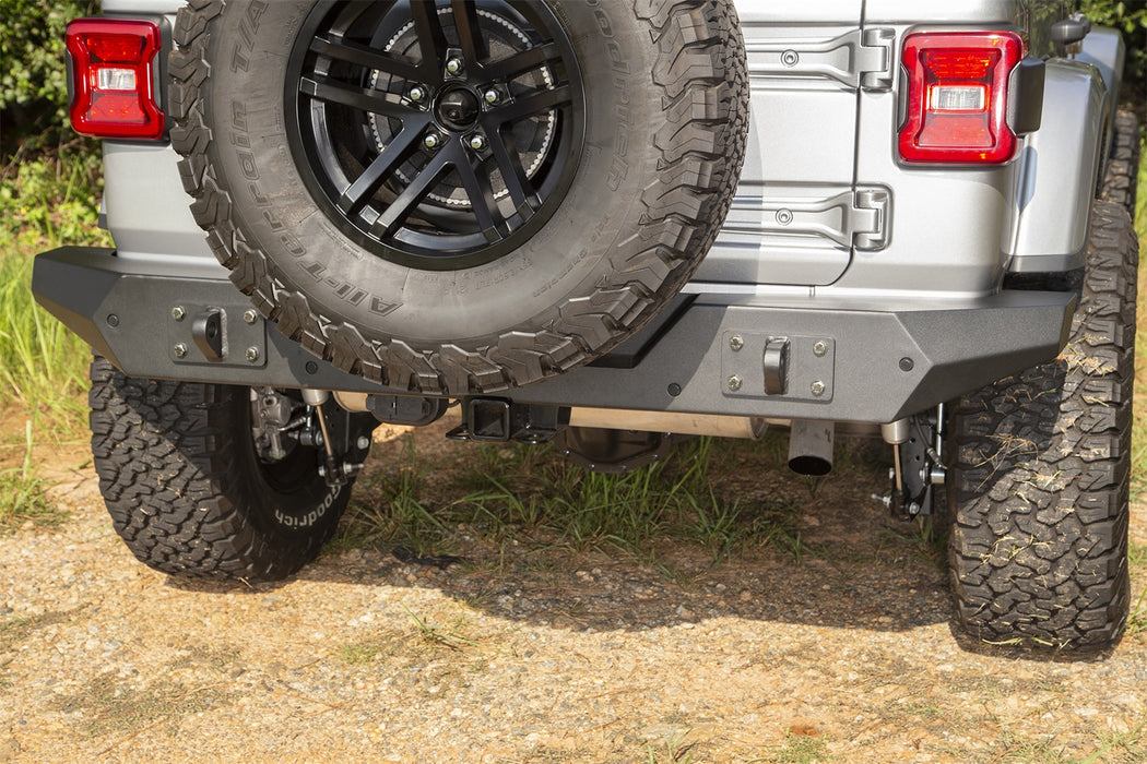 Rugged Ridge 11548.51 Spartan Rear Bumper; Full Width; - Truck Part Superstore