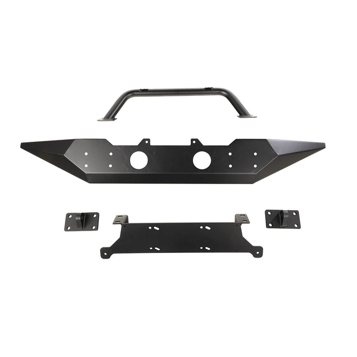 Rugged Ridge 11548.72 Spartan Front Bumper; Standard Ends; w/Overrider; - Truck Part Superstore