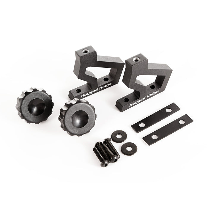 Rugged Ridge 11586.04 Off-Road Jack Mount Bracket Kit; 6061 T6 Aluminum; Incl. Thumb Screws; - Truck Part Superstore