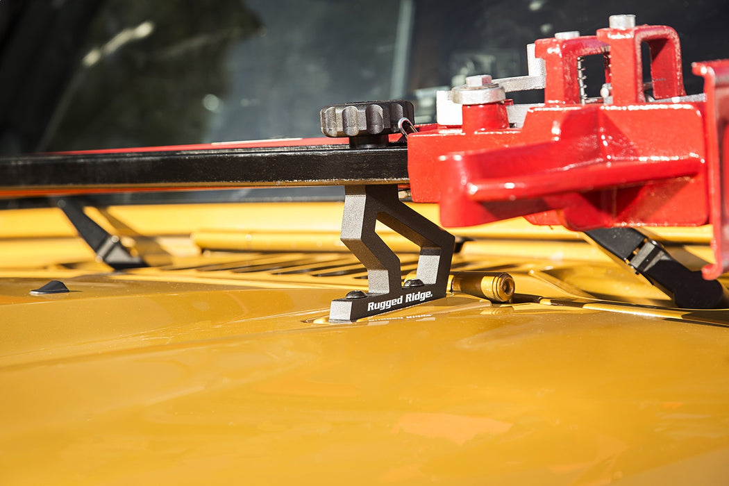 Rugged Ridge 11586.04 Off-Road Jack Mount Bracket Kit; 6061 T6 Aluminum; Incl. Thumb Screws; - Truck Part Superstore