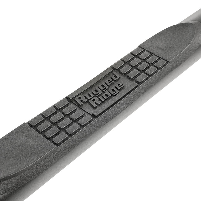 Rugged Ridge 11591.14 Side Step; 3 in.; Round; Textured Black; - Truck Part Superstore
