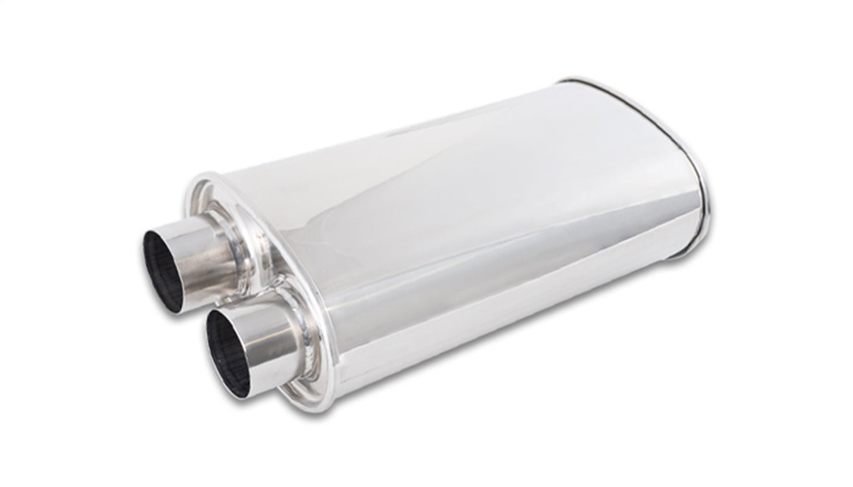 Vibrant Performance 1159 STREETPOWER Oval Muffler; 2.50 in. Inlet/Outlet I.D.; - Truck Part Superstore