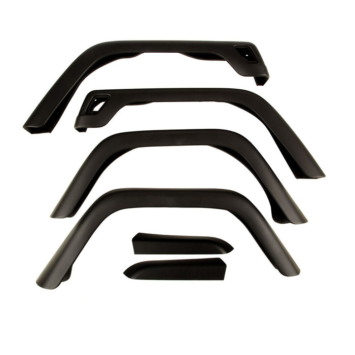 Omix 11608.01 Fender Flare Kit; 7 in.; Incl. 4 Flares; 2 Flare Extensions; Mounting Hardware; - Truck Part Superstore