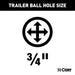 CURT 11611 Class 1 Fixed-Tongue Trailer Hitch with 3/4in. Trailer Ball Hole - Truck Part Superstore