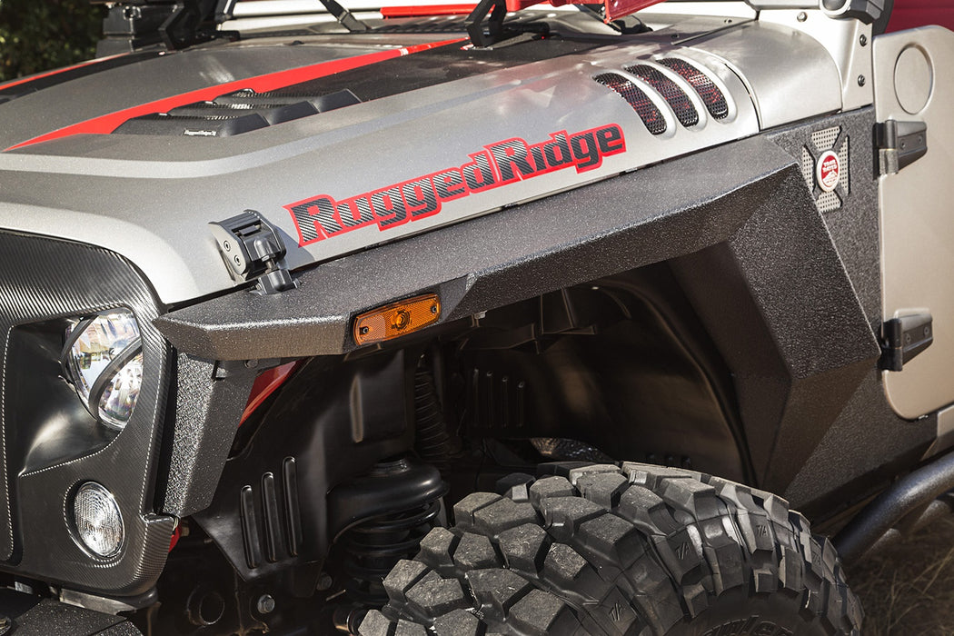 Rugged Ridge 11615.01 XHD Armor Fenders; Front; Pair; - Truck Part Superstore