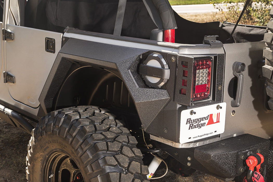 Rugged Ridge 11615.02 XHD Armor Fenders; Rear; Pair; - Truck Part Superstore