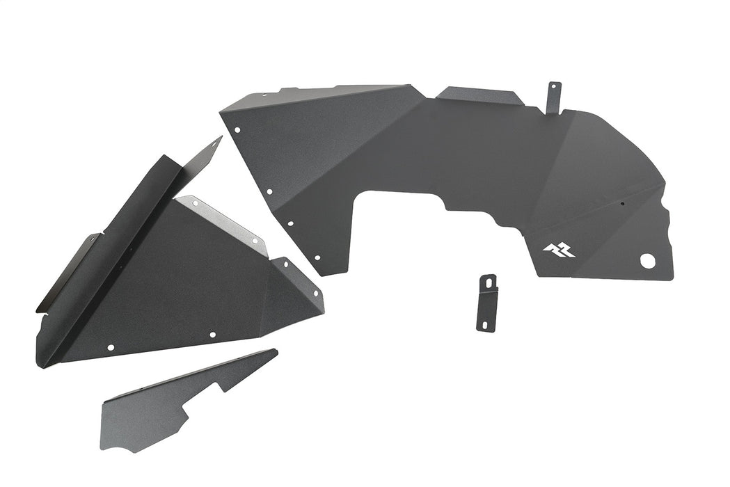 Rugged Ridge 11615.61 Inner Fender Liner; Front; Aluminum; Black; - Truck Part Superstore