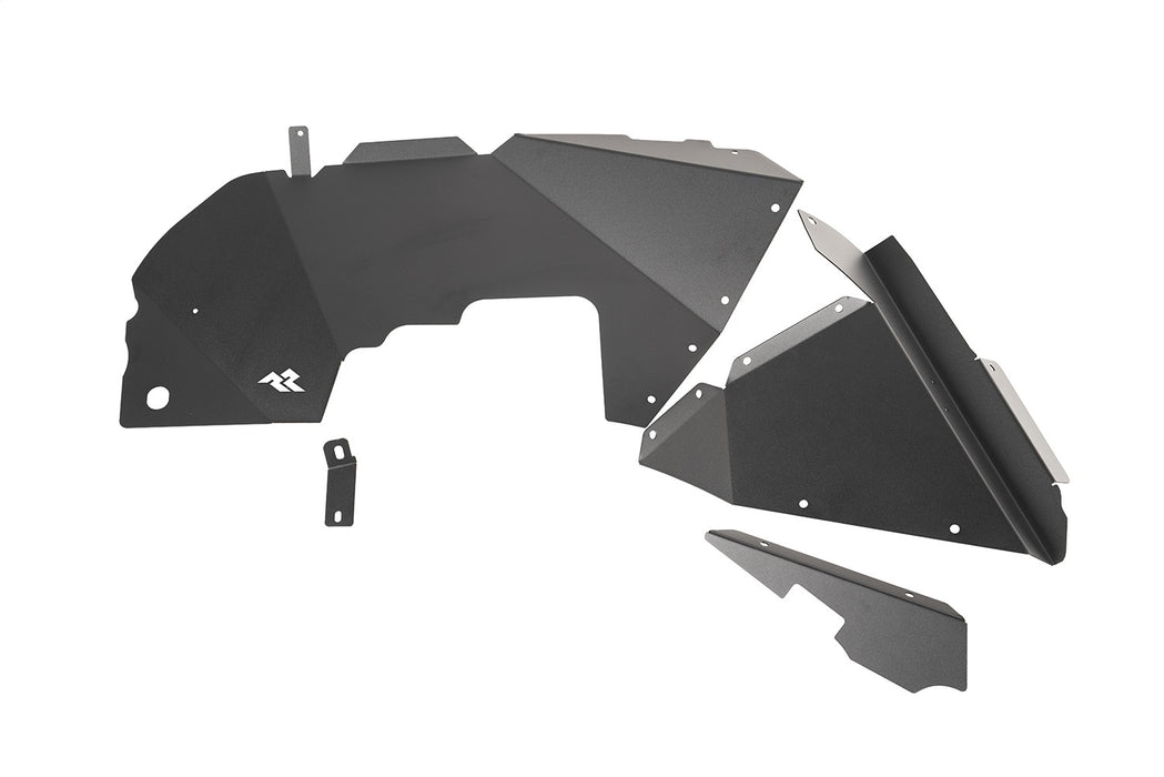 Rugged Ridge 11615.61 Inner Fender Liner; Front; Aluminum; Black; - Truck Part Superstore