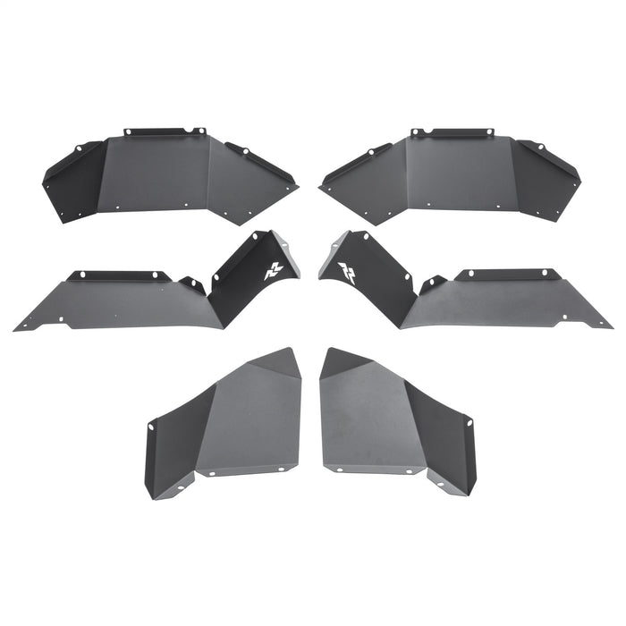 Rugged Ridge 11615.62 Inner Fender Liner Kit; Pair; Rear; Aluminum; Black Powder Coat Finish; - Truck Part Superstore
