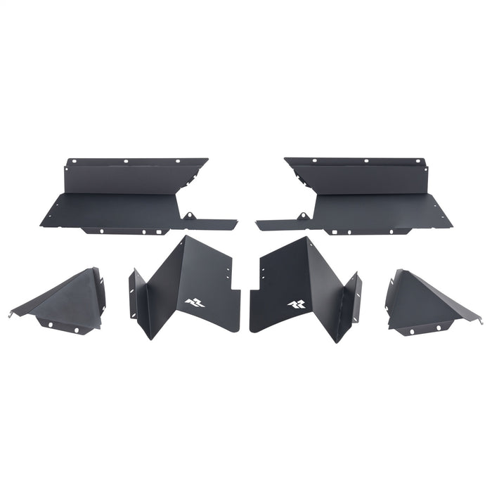 Rugged Ridge 11615.63 Inner Fender Liner Kit; Pair; Rear; Aluminum; Black Powder Coat Finish; - Truck Part Superstore