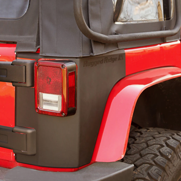 Rugged Ridge 11651.07 Body Armor Corner Guards; Rear; Black; - Truck Part Superstore