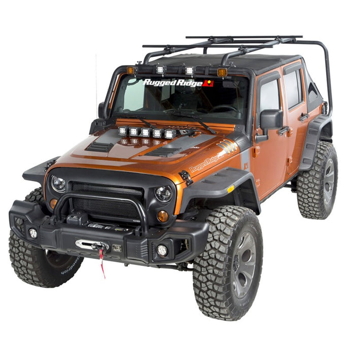 Rugged Ridge 11703.11 Sherpa Roof Rack Crossbars; Round; 56.5 in.; - Truck Part Superstore