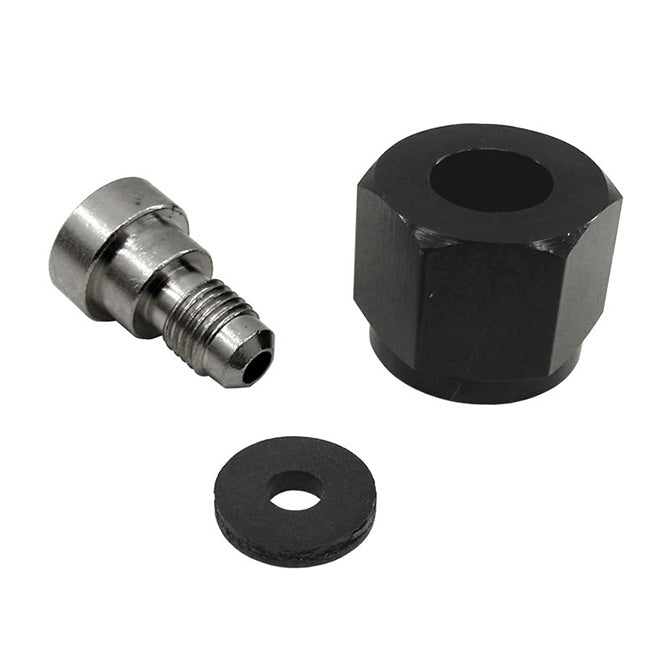 Nitrous Express 11713 4AN BOTTLE NIPPLE AND NUT FOR CO2 VALVE (INCL. GASKET) - Truck Part Superstore