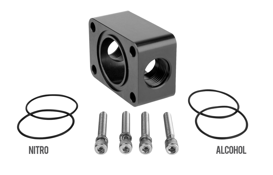 Aeromotive Fuel System 11739 Distribution Block, Spur Gear Pump, 2x AN-08. - Truck Part Superstore