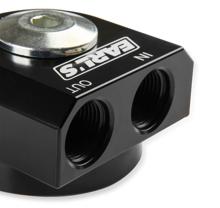 Earl's Performance 1179ERL Oil Filter By-Pass Adapter; w/90 Degree; -10 O-Ring Port; - Truck Part Superstore