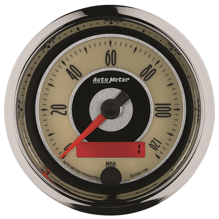 AutoMeter 1186 GAUGE; SPEEDOMETER; 3 3/8in.; 120MPH; ELEC. PROGRAMMABLE; CRUISER - Truck Part Superstore