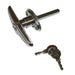 Omix 11901.02 Liftgate T-Handle; Rear; Chrome; Keys Included; - Truck Part Superstore