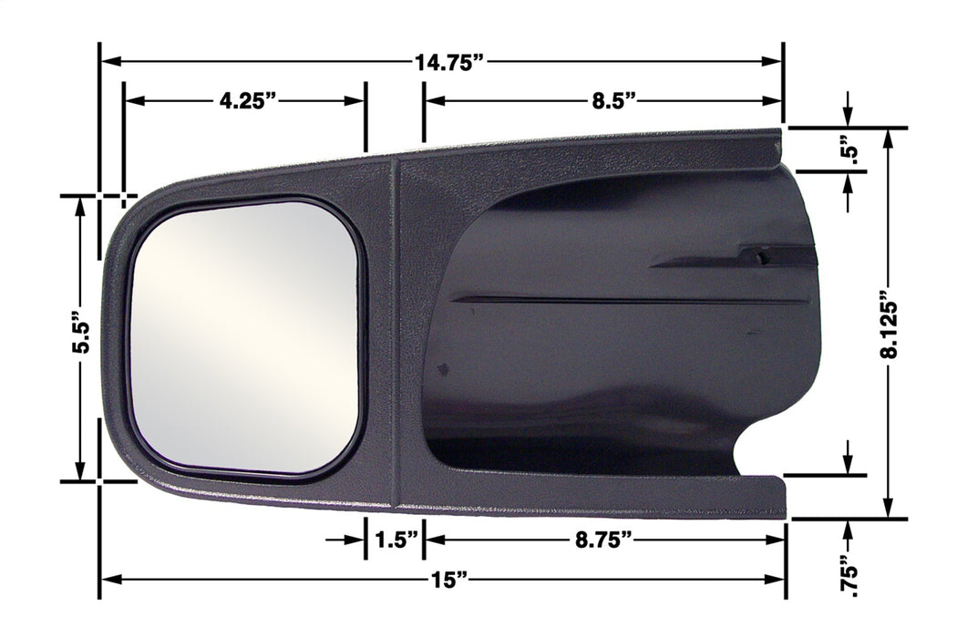 Cipa USA 11902 Custom Towing Mirror; RH(Passenger) Side; - Truck Part Superstore
