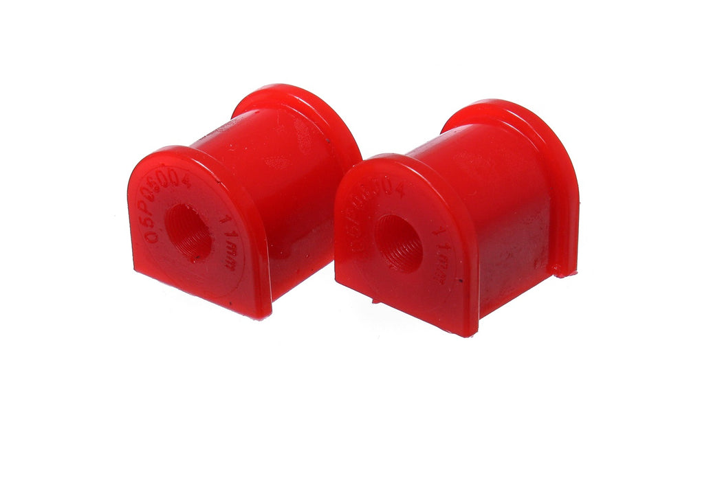Energy Suspension 11.5115R Sway Bar Bushing Set; Red; Rear; 11mm; - Truck Part Superstore