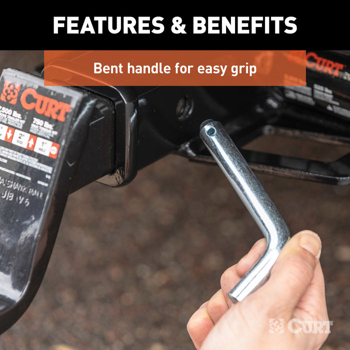 CURT 21501 CURT 21501 Trailer Hitch Pin/Clip; 5/8-Inch Diameter; Fits 2-Inch Receiver - Truck Part Superstore