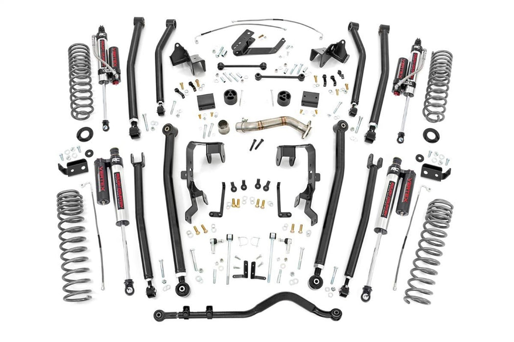 Rough Country 79150A 4.0 Inch Jeep Long Arm Suspension Lift Kit w/ Vertex Adjustable Reservoir Shocks 12-18 Wrangler JK 2-door Rough Country - Truck Part Superstore