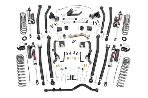 Rough Country 79150A 4.0 Inch Jeep Long Arm Suspension Lift Kit w/ Vertex Adjustable Reservoir Shocks 12-18 Wrangler JK 2-door Rough Country - Truck Part Superstore