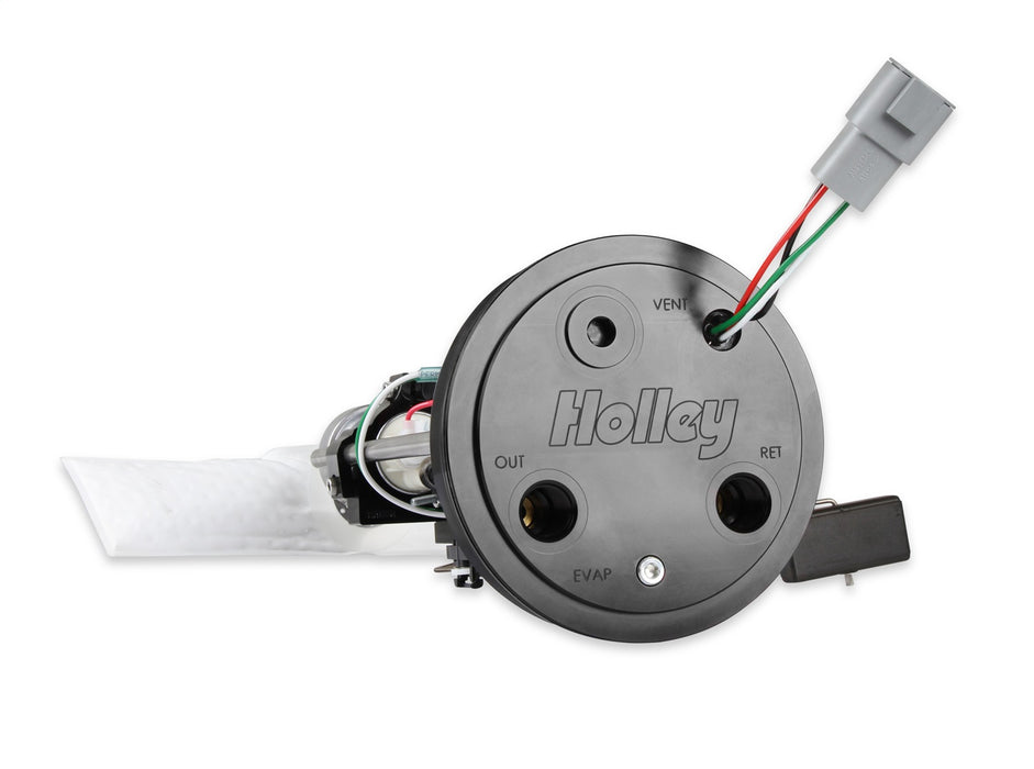 Holley 12-325 Return Style EFI Fuel Pump Module; 450 LPH; 220 - 20 OHM; Black Anodized Finish; - Truck Part Superstore