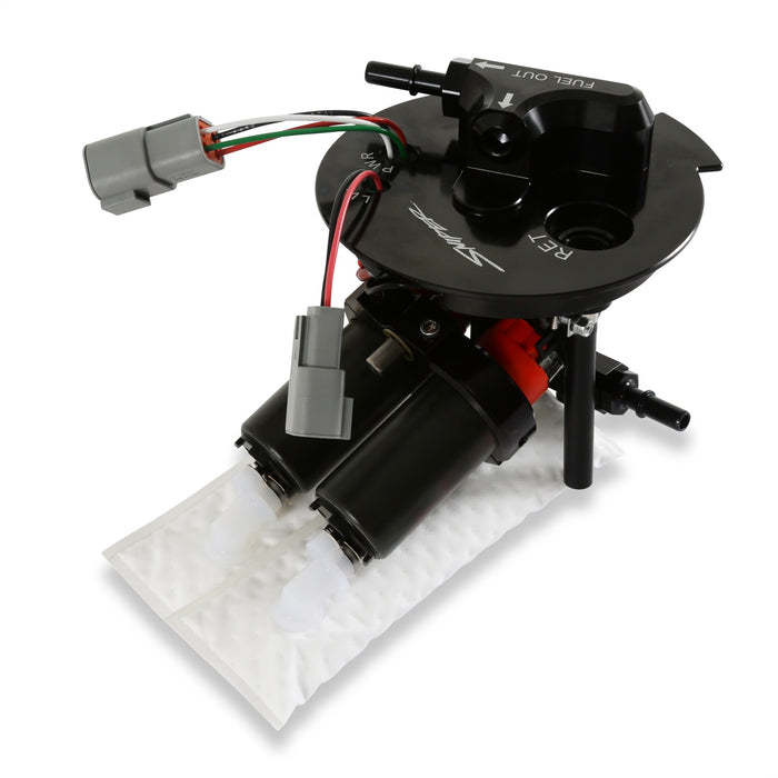 Holley 12-350 EFI Fuel Pump Module; 340 LPH; Billet Aluminum/Steel;  Silver; - Truck Part Superstore