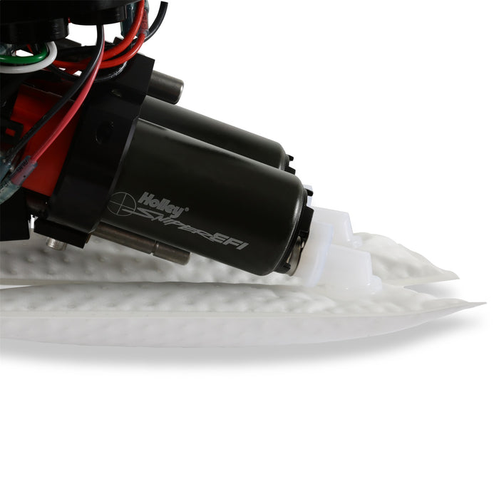 Holley 12-350 EFI Fuel Pump Module; 340 LPH; Billet Aluminum/Steel;  Silver; - Truck Part Superstore