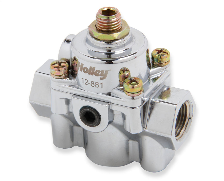 Holley 12-881 Carbureted By-Pass Regulator; 6 PSI; Chrome; - Truck Part Superstore