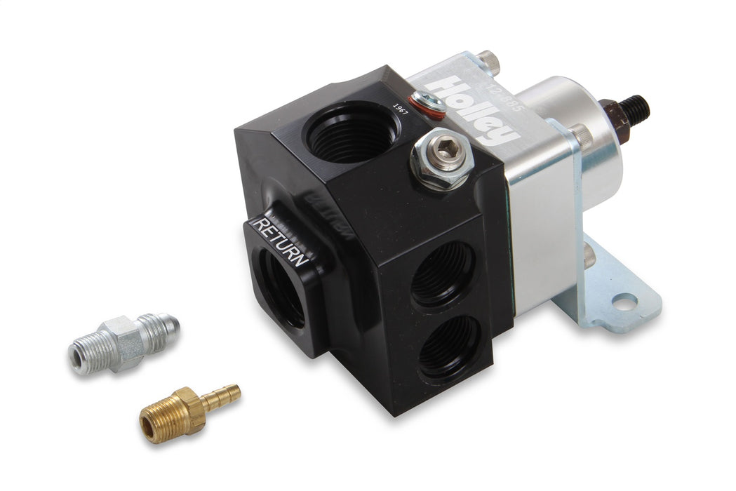 Holley 12-885 Carburetor Regulator; 4-Port; VR Series; 8AN; Double Adj [4-9 PSI]; - Truck Part Superstore