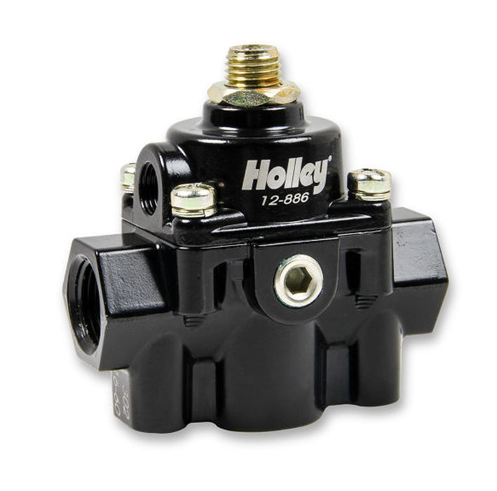 Holley 12-886 EFI By-Pass Regulator; 60 PSI; Black E-Coat; - Truck Part Superstore