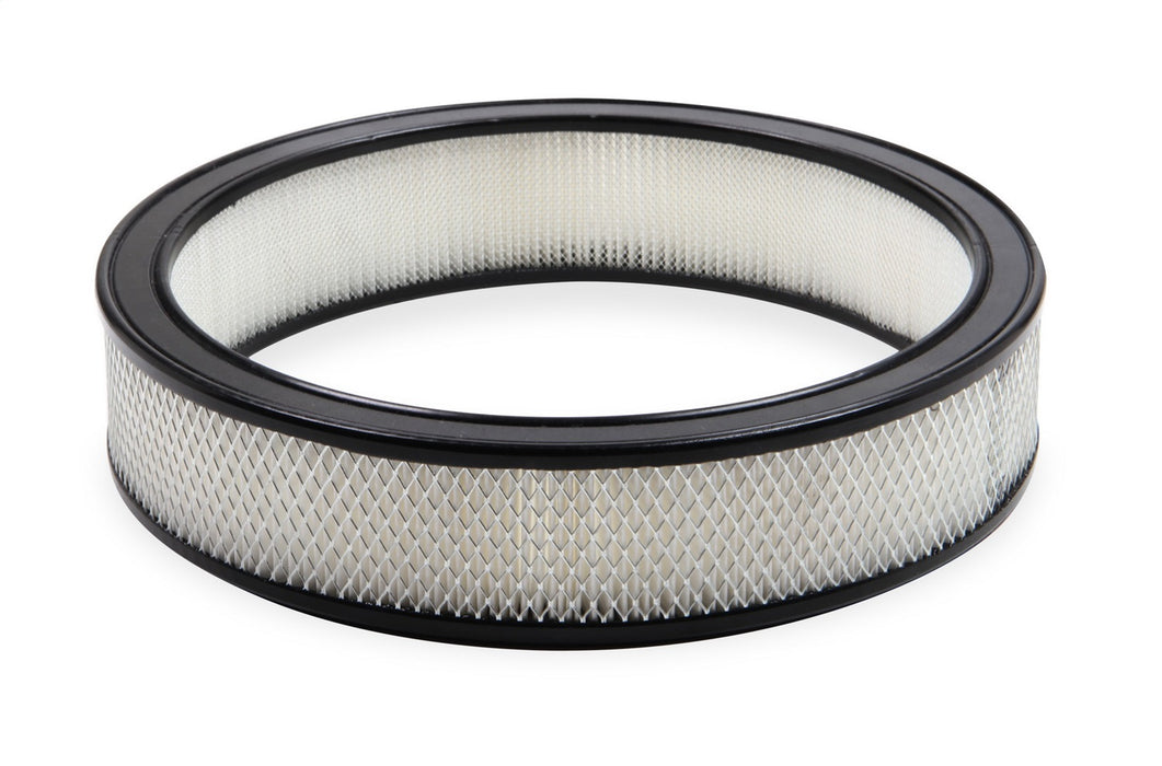 Holley 120-178 Replacement Air Filter; 14 in. x 3 in. Paper Filter w/Black Rubber Ring; - Truck Part Superstore