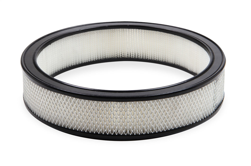 Holley 120-178 Replacement Air Filter; 14 in. x 3 in. Paper Filter w/Black Rubber Ring; - Truck Part Superstore