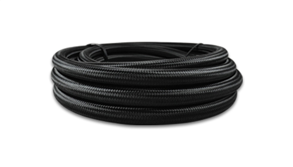 Vibrant Performance 12010 Nylon Braided Flex Hose; Size: -10AN; Hose ID: 0.56 in.; 150ft. Roll; Black; - Truck Part Superstore