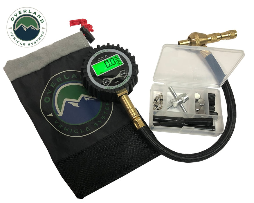 Overland Vehicle Systems 12020001 Digital Tire Tire Deflator with Valve Kit & Storage Bag Universal Overland Vehicle Systems - Truck Part Superstore