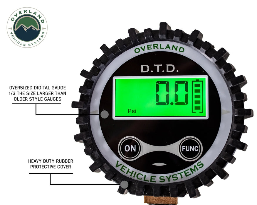 Overland Vehicle Systems 12020001 Digital Tire Tire Deflator with Valve Kit & Storage Bag Universal Overland Vehicle Systems - Truck Part Superstore